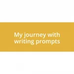 My journey with writing prompts